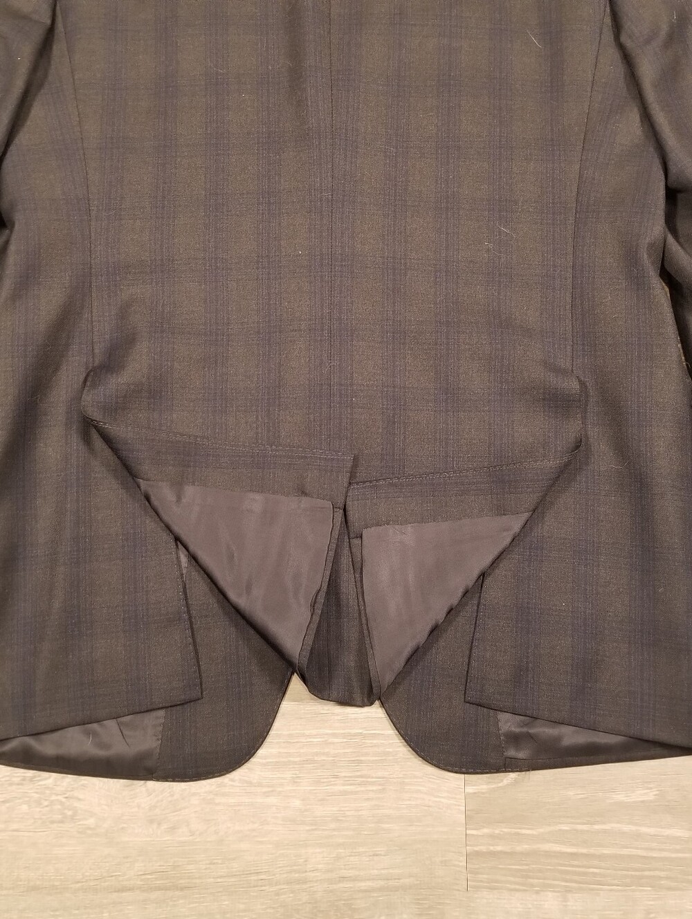 Canali Suit 2 Piece 50R EU (40R 34x30) Mens Gray Blue Rothmans Wool Plaid Check - Picture 12 of 16